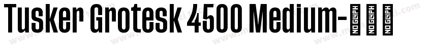 Tusker Grotesk 4500 Medium字体转换